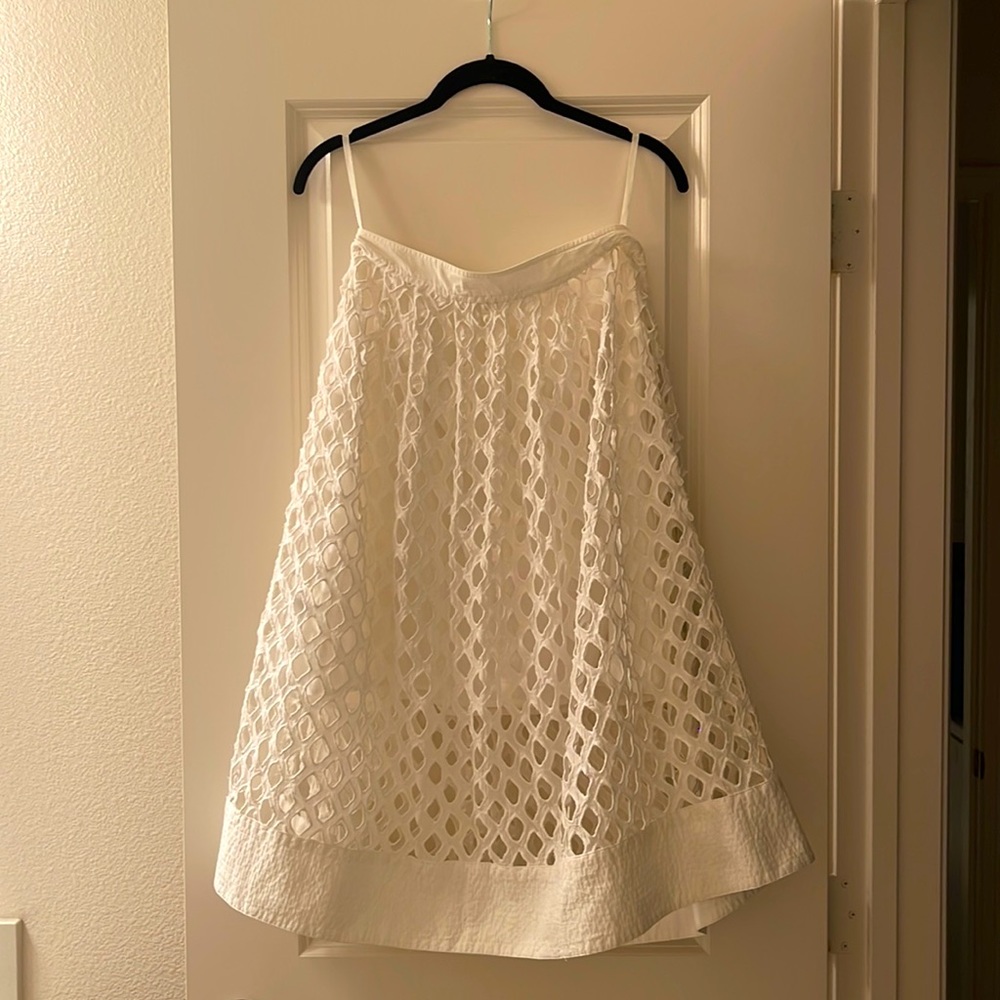 Anthropologie White Midi Skirt Size 4